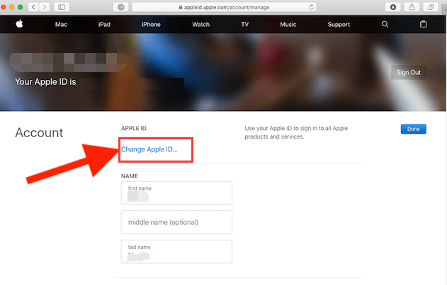 Solicitar al soporte técnico de Apple que cambie el correo electrónico de iTunes Store